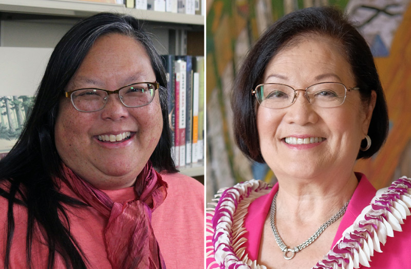 Photo of Patty Wong (left side) and Mazie Hirono (right side)